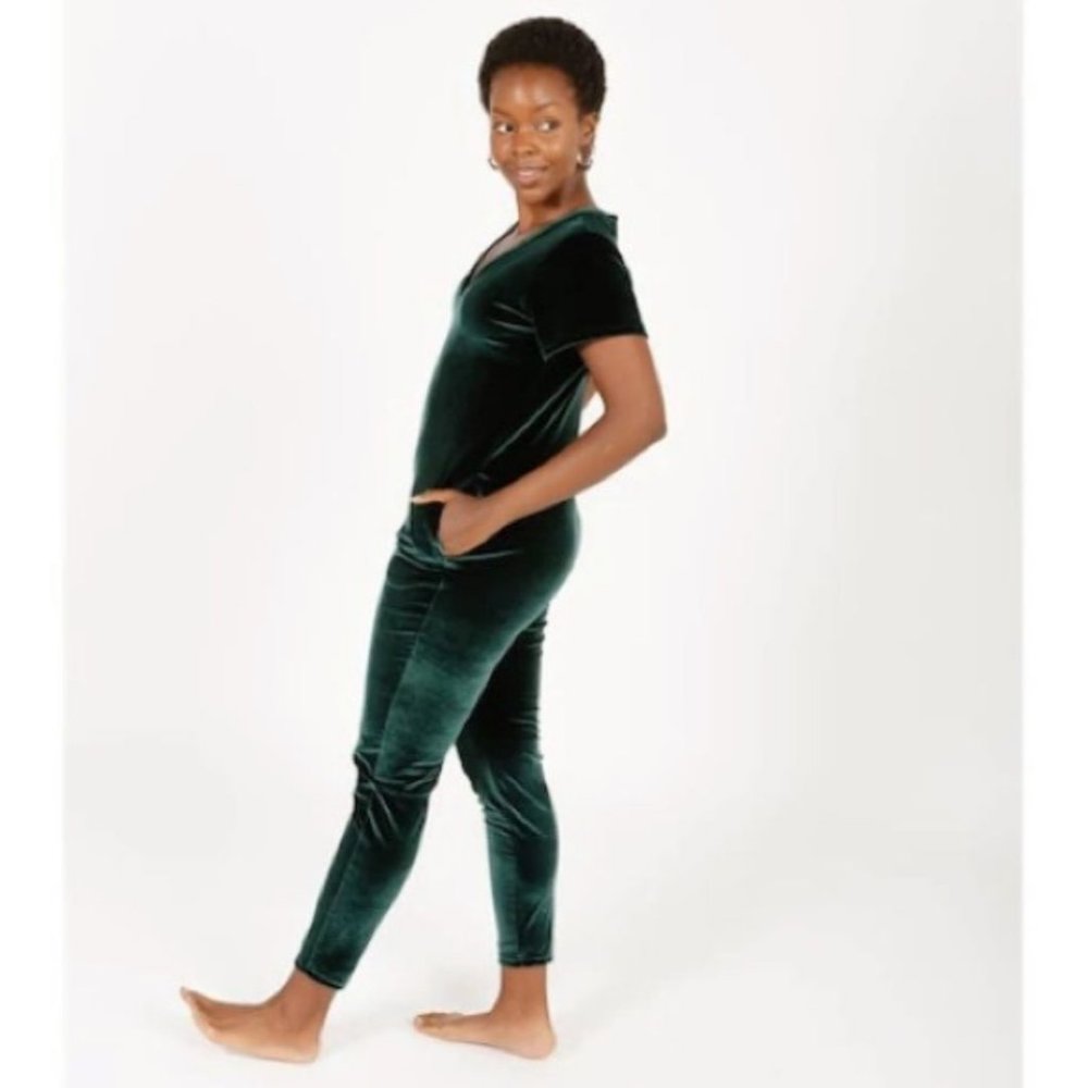 Smash & Tess Sunday Romper Elevated Emerald Size XXS Velvet